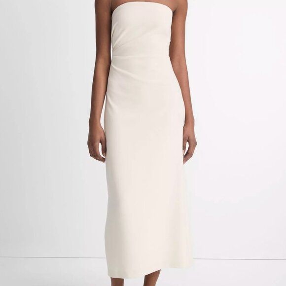 Vince Cream Strapless Midi Dress - Picture 7 of 9